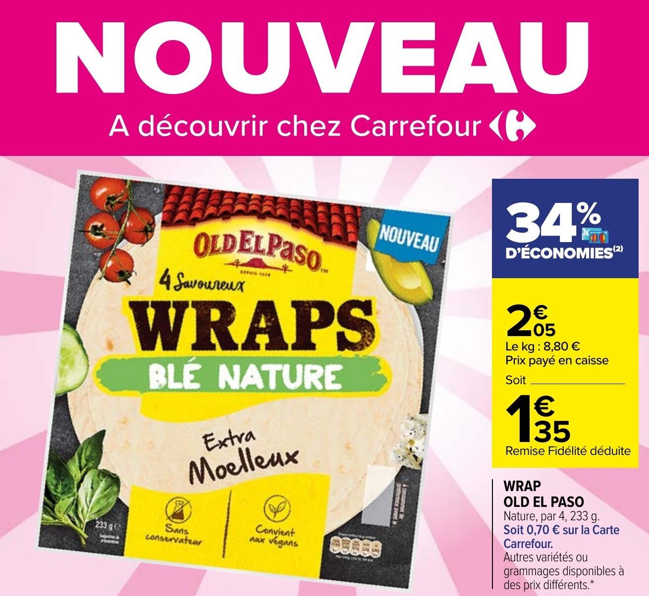 Promo WRAP OLD EL PASO chez Carrefour