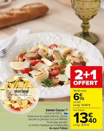 Carrefour Salade caesar offre
