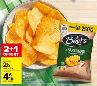 Carrefour BRETS chips nature "format XL" offre