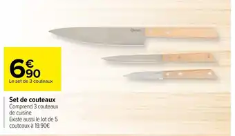 Carrefour Set de couteaux offre