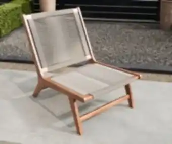 Fauteuil de jardin avery en bois d'acacia et corde coloris naturel
