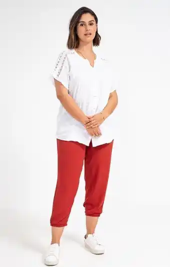Pantacourt boule ceinture smockée