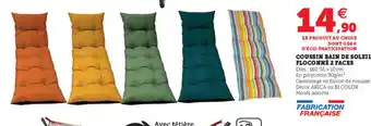 Hyper U Coussin bain de soleil floconné 2 Faces offre