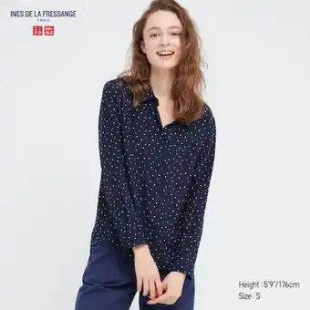 Chemise en soie imprimée ines de la fressange femme