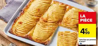 Carrefour Tarte Fine Aux Pommes 6 Parts offre