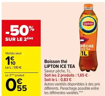 Carrefour Lipton Ice Tea Boisson Thé offre