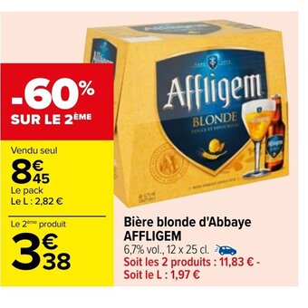 Carrefour Affligem Bière Blonde d'Abbaye offre
