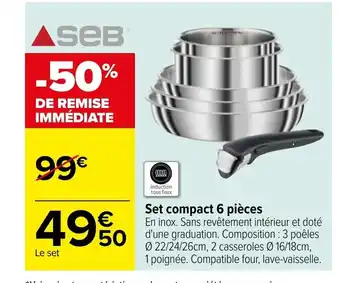 Carrefour Set Compact 6 Pièces offre