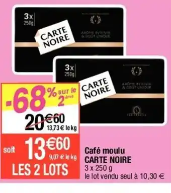 Migros Carte Noire Café Moulu offre