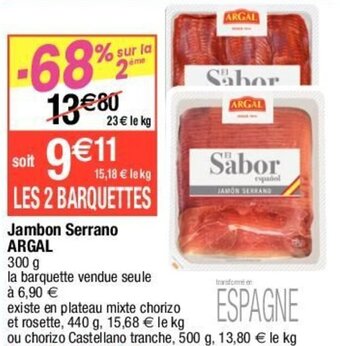 Migros Argal Jambon Serrano offre