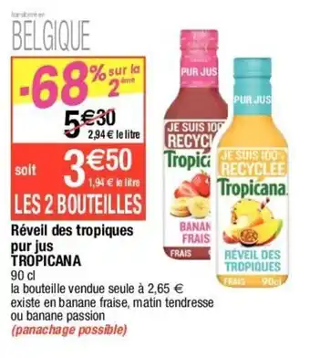 Migros Réveil Des Tropiques Pur Jus Tropicana offre