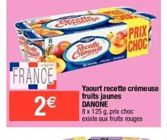 Migros Danone Yaourt Recette Crémeuse Fruits Jaunes offre