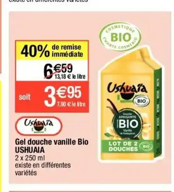 Migros Ushuaia Gel Douche Vanille Bio offre