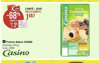 Casino Supermarchés Poitrine Nature Casino offre