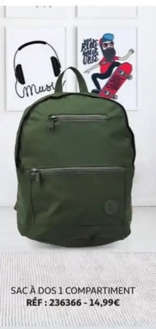 Auchan Sac à Dos 1 Compartiment offre