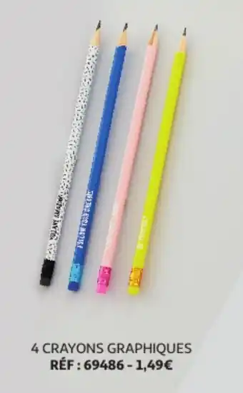 Auchan 4 Crayons Graphiques offre