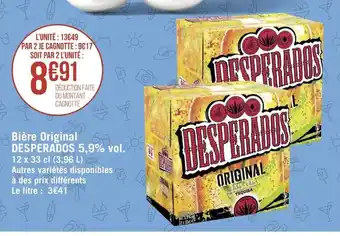 Géant Casino Desperados 5,9% vol Bière Original offre