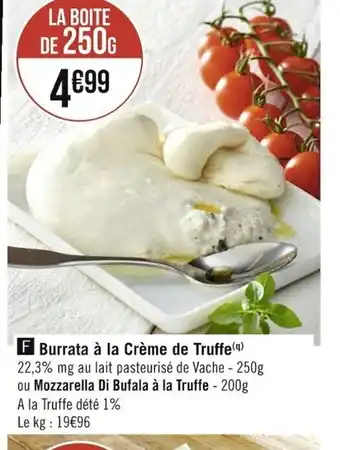 Burrata à La Crème de Truffe