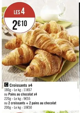 Géant Casino Croissants x4 offre
