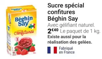 Béghin say sucre spécial confitures