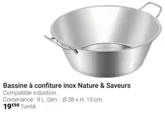 Gamm vert Nature & saveurs bassine à confiture inox offre