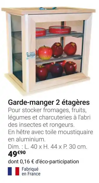 Gamm vert Garde-manger 2 étagères offre