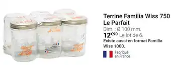 Gamm vert Le parfait terrine familia wiss 750 offre