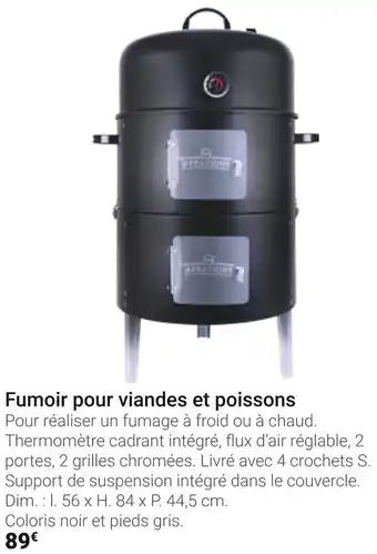 Fumoir pour viandes et poissons