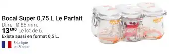 Gamm vert Le parfait bocal super 0,75 l offre