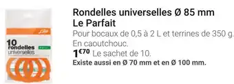 Gamm vert Le parfait rondelles universelles ø 85 mm offre