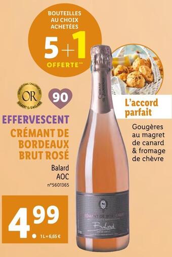 Lidl Crémant de bordeaux brut rosé offre
