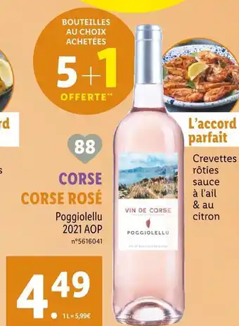 Lidl Poggiolellu corse corse rosé offre
