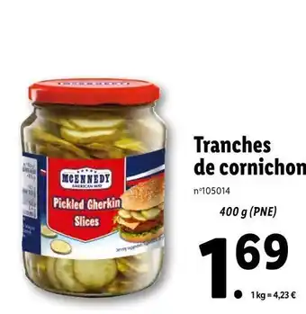 Lidl Mcennedy tranches de cornichons offre
