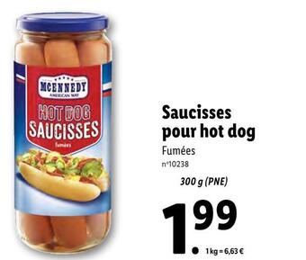Lidl Saucisses pour hot dog offre