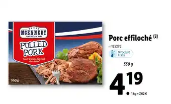 Lidl Mcennedy porc effiloché offre