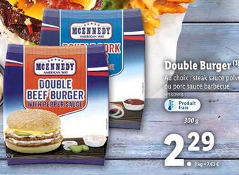 Lidl Mcennedy double burger offre
