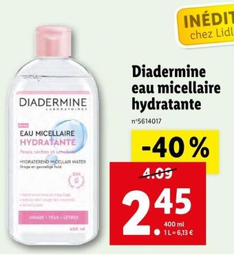 Lidl Diadermine eau micellaire hydratante offre