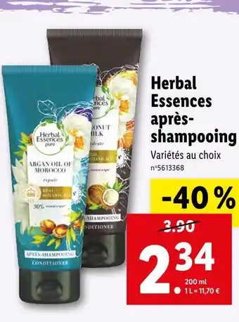 Herbal essences après‑shampooing