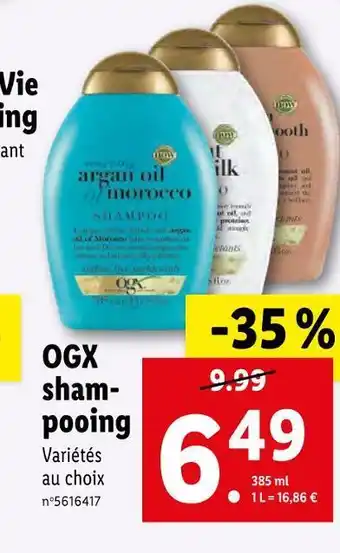 Lidl Ogx shampooing offre