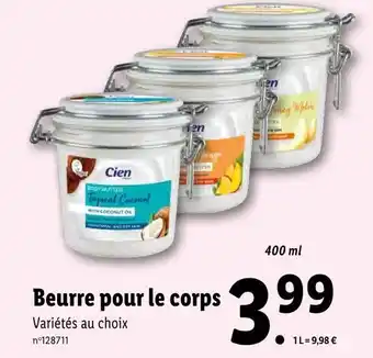 Lidl Cien beurre pour le corps offre
