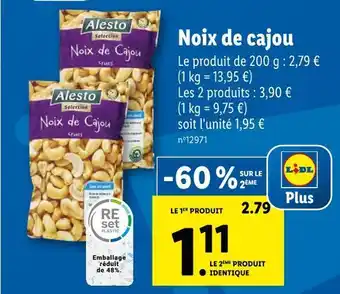 Lidl Alesto noix de cajou offre