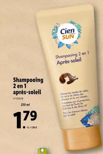 Lidl Cien sun shampooing 2 en 1 après-soleil offre