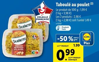 Saladinettes taboulé au poulet