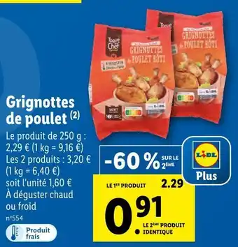 Lidl Toque du chef grignottes de poulet offre