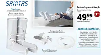 Lidl Sanitas bottes de pressothérapie offre