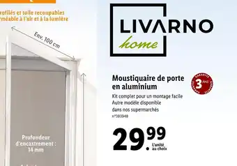 Lidl Livarno moustiquaire de porte en aluminium offre