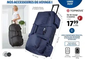 Lidl Top move sac de voyage à roulettes offre