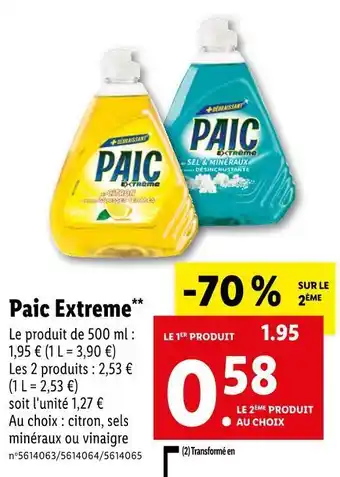 Lidl Paic paic extreme* offre