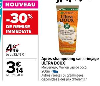 Ultra doux après-shampooing sans rinçage