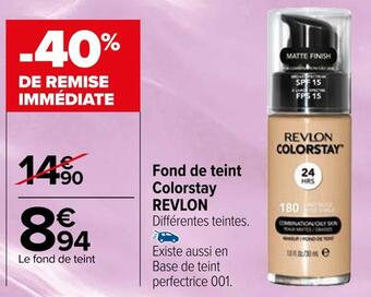 Carrefour Revlon fond de teint colorstay offre